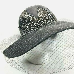 Vtg Jack McConnell‎ Hat Wool Feathers Wide Brim